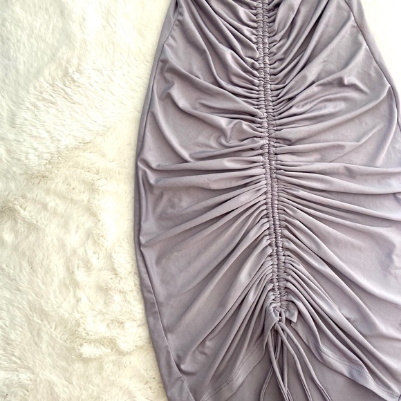 Grey Ruched Dress - Picture 3 of 4